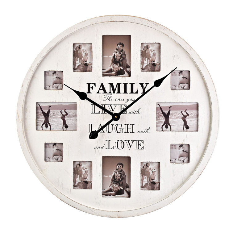 Brambly Cottage Verdigre Wood Wall Clock Wayfair.co.uk